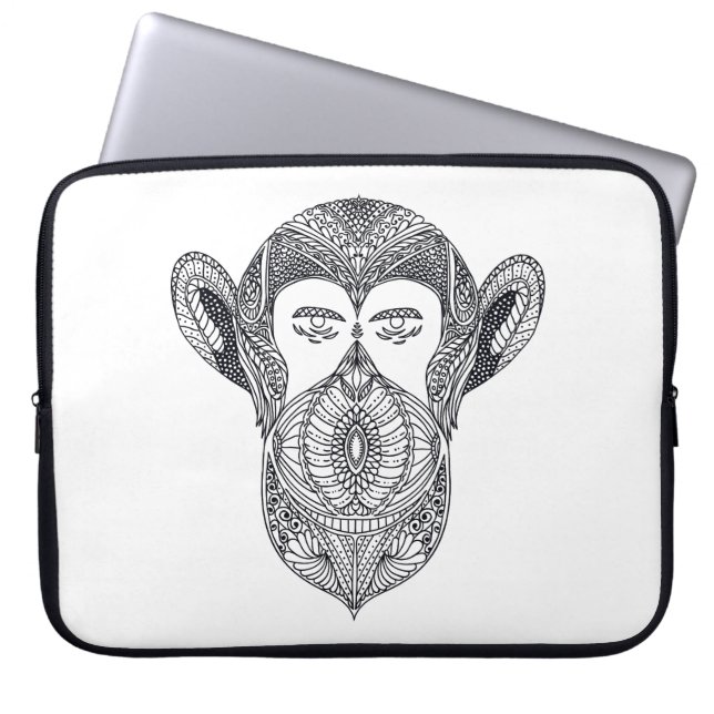 Capa Para Notebook Animal selvagem do Doodle da floresta (Frente)