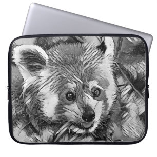 Capa Para Notebook AnimalArtBW_RedPanda_003