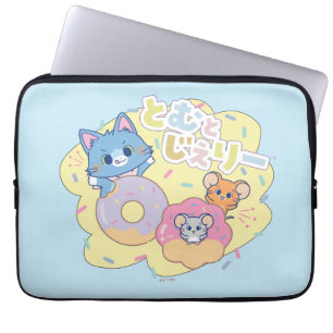 Capa Para Notebook Anime as Delícias da Rosquinha com Tom, Jerry e Tu