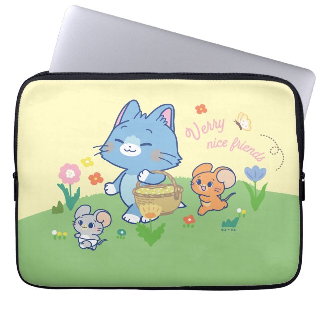 Capa Para Notebook Anime Tom, Jerry e Tuffy Picnic (Frente)