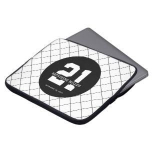 Capa Para Notebook Aniversário de 21 anos personalizado moderno e ele