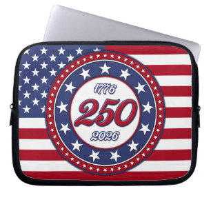Capa Para Notebook Aniversário de 250 anos da América com a bandeira 