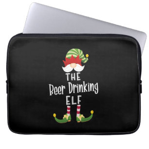 Capa Para Notebook Aniversário de Natal do Grupo Elf Beer Bebendo