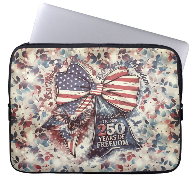 Capa Para Notebook Aniversário Patriótico de 250 Anos (Frente)