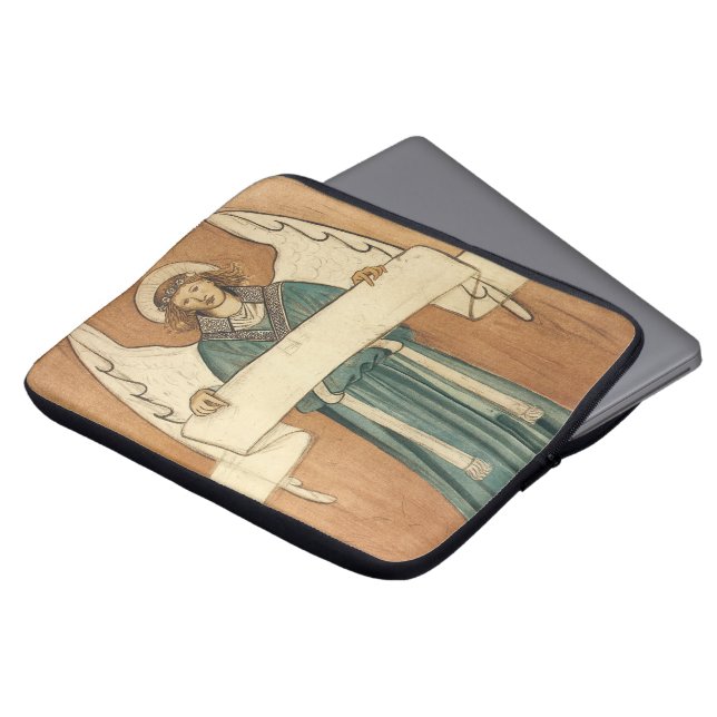 Capa Para Notebook Anjo Vitoriano Antigo por William Morris (Frente Topo)