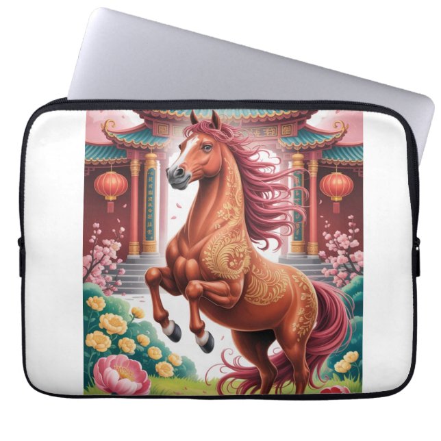 Capa Para Notebook Ano do cavalo chinês  (Frente)