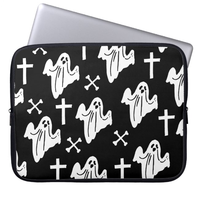 Capa Para Notebook Antecedentes do padrão desenhado na Mão do Hallowe (Frente)