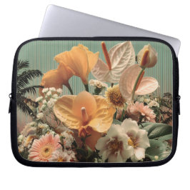 Capa Para Notebook Anthurium and Tropical Floral Arrangement