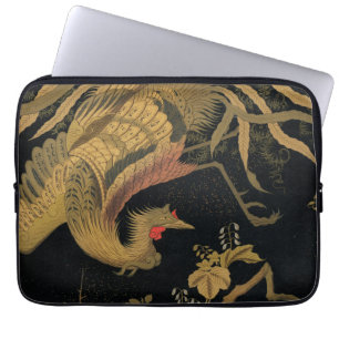 Capa Para Notebook Anticorpo Clássico Japonês do Pássaro do ouro