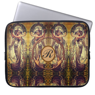 Capa Para Notebook Anúncio elegante da mulher Art nouveau
