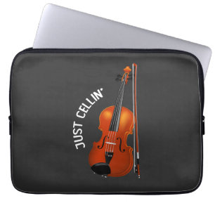 Capa Para Notebook Apenas Celulando Divertido Esfriando Violoncelo Vi