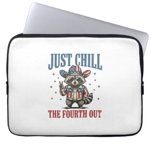 Capa Para Notebook Apenas Esfrie O Quarto Patriota Camisa De Guaxinim