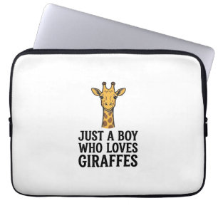 Capa Para Notebook Apenas um Menino que Ama Girafas Camiseta Girafa F