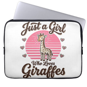 Capa Para Notebook Apenas uma garota que ama girafas Camisa vintage D
