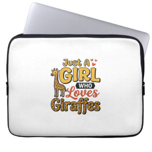 Capa Para Notebook Apenas Uma Garota Que Ama Girafas Desenho Vetorial