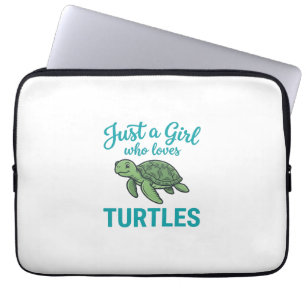 Capa Para Notebook Apenas uma Garota que Ama Tartarugas Camiseta Vint