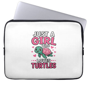 Capa Para Notebook Apenas uma Garota que Ama Tartarugas Vetor de Tart
