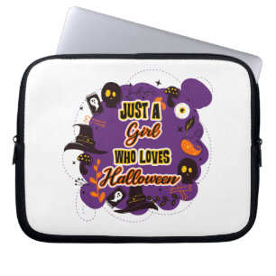 Capa Para Notebook Apenas Uma Menina Que Ama O Halloween