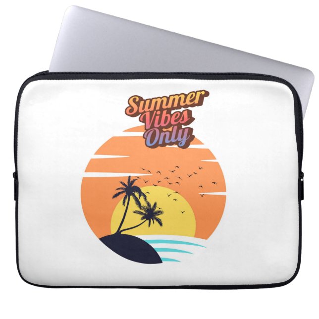 Capa Para Notebook Apenas vibrações de verão. (Frente)