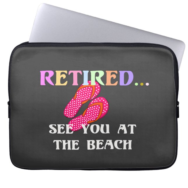 Capa Para Notebook Aposentado...Vejo-te na Praia (Frente)
