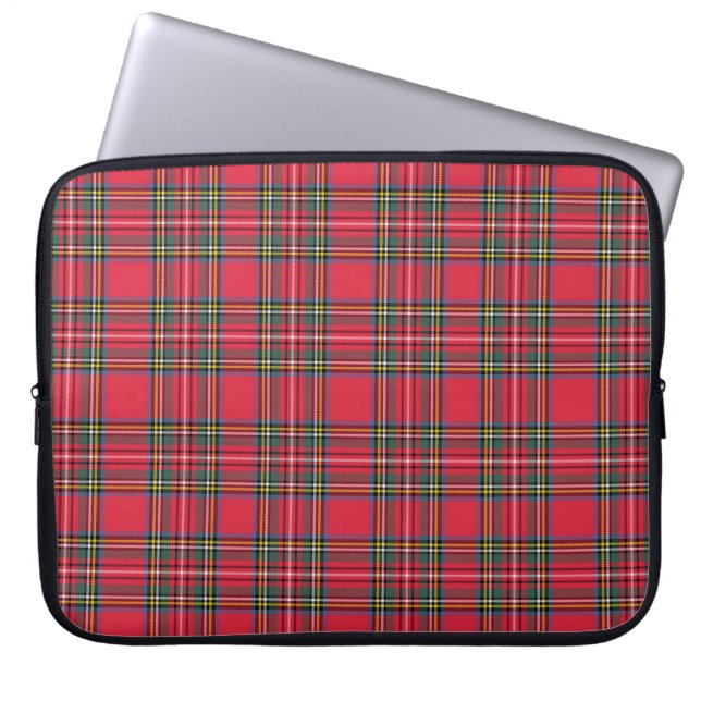 Capa Para Notebook Apple Xadrez Vermelho  (Frente)