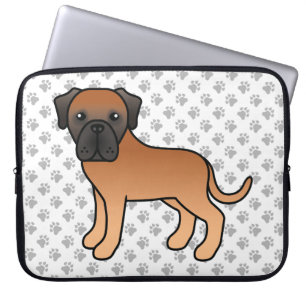Capa Para Notebook Apricot Inglês Mastiff Bolo Cartoon Cachorro e Pat