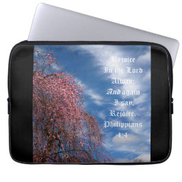 Capa Para Notebook April Sky com Philippians 4:4