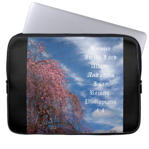Capa Para Notebook April Sky com Philippians 4:4