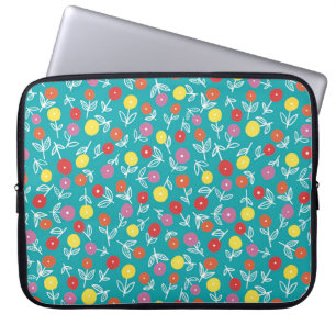 Capa Para Notebook Aqua/Crianças Teais Bolsa de laptop Ditsy Floral