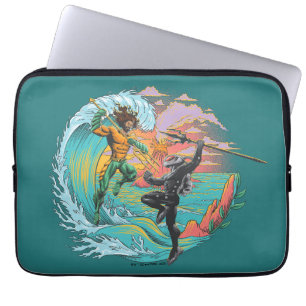 Capa Para Notebook Aquaman & Black Manta Tidal Wave