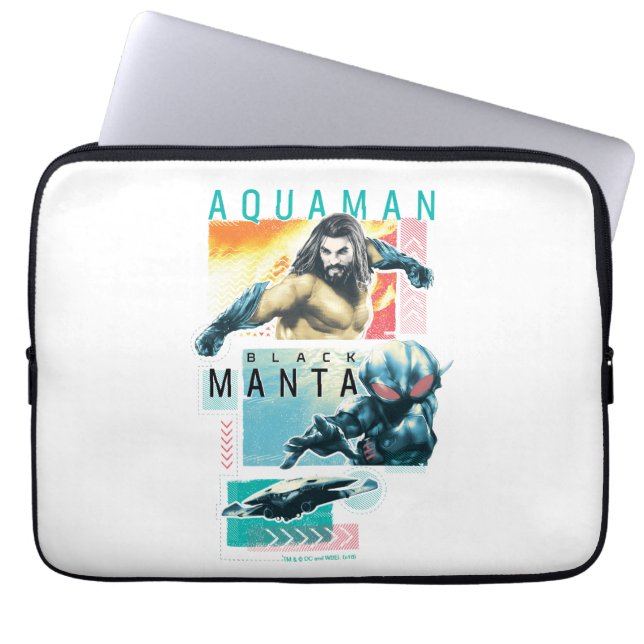 Capa Para Notebook Aquaman | Gráfico Modernista Aquaman & Black Manta (Frente)