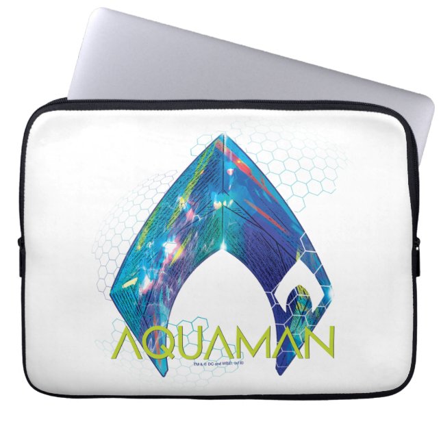 Capa Para Notebook Aquaman | Logotipo Aquaman Refratado (Frente)