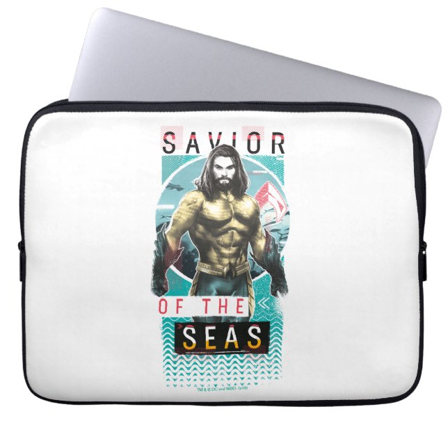 Capa Para Notebook Aquaman | "Salvador Dos Mares" — Gráfico Modernist (Frente)