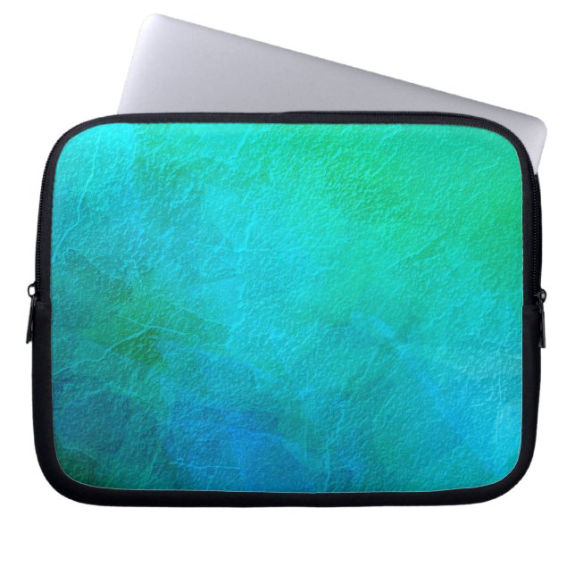 Capa Para Notebook Aquamarine Verde Azul Arte Abstrato Gelo (Frente)