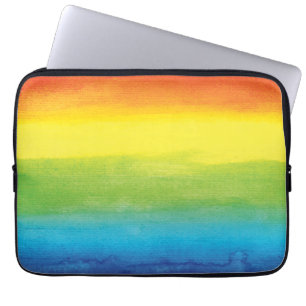 Capa Para Notebook Aquarela Arco-Íris Brito Brilhante Vibrante