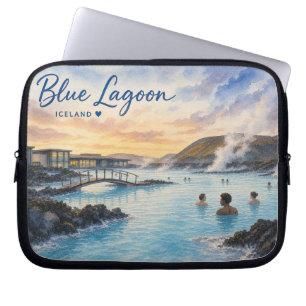 Capa Para Notebook Aquarela do banho termal Blue Lagoon Islândia