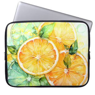 Capa Para Notebook Aquarela Limão Laranja Lima Botânica Cozinha