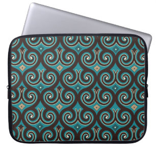 Capa Para Notebook Árabe Oriental: Ornamento Sem Costura Elegante.