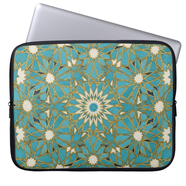 Capa Para Notebook arabesco turquesa (Frente)