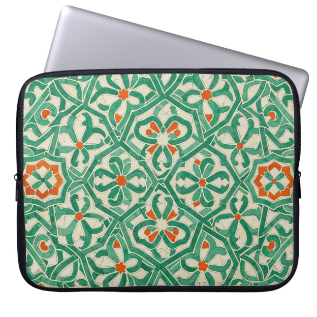 Capa Para Notebook arabesco verde (Frente)