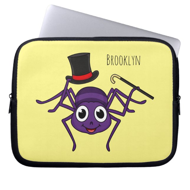 Capa Para Notebook Aranha-branca no desenho do chapéu (Frente)