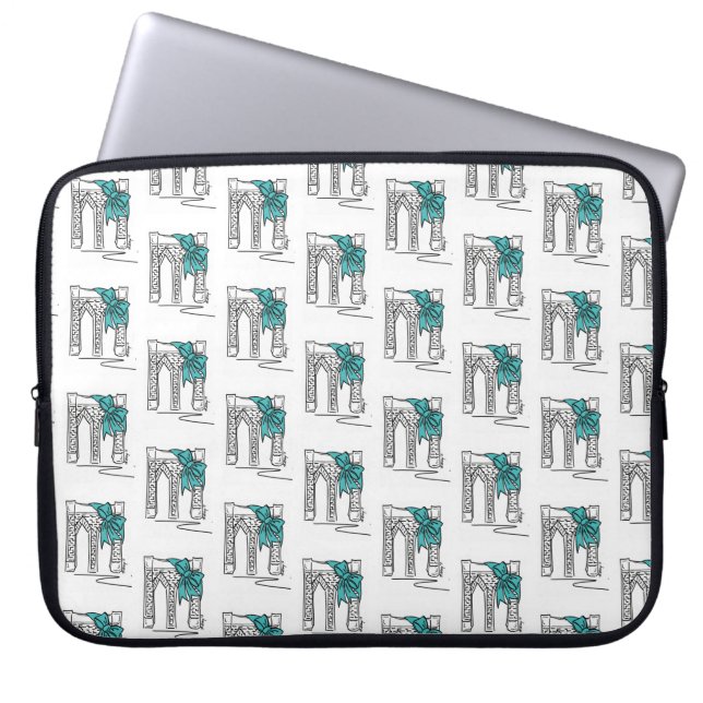 Capa Para Notebook Arco de Hanukkah de Natal no Brooklyn Bridge NYC (Frente)