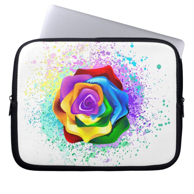 Capa Para Notebook Arco-íris Colorido Rosa (Frente)