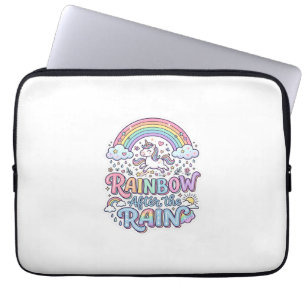 Capa Para Notebook Arco-íris de Unicórnio Após a Chuva Vetor Premium