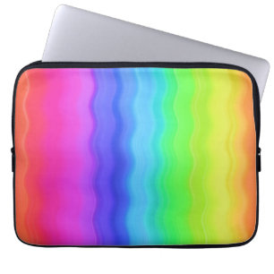 Capa Para Notebook Arco-íris Ondulado Onda Gradual Cor Pastel