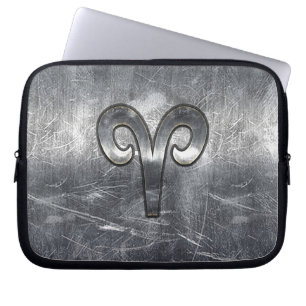 Capa Para Notebook Aries Símbolo Zodíaco no Estilo de Coloração Grung
