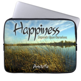 Capa Para Notebook Aristóteles Inspiração Citação "Felicidade"