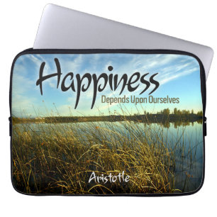 Capa Para Notebook Aristóteles Inspiração Citação "Felicidade"