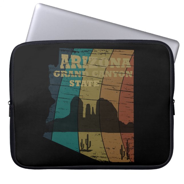 Capa Para Notebook Arizona Sedona mapa do Grand Canyon — retro paisag (Frente)