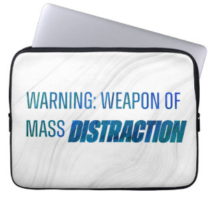 Capa Para Notebook Arma de aviso da distração em massa